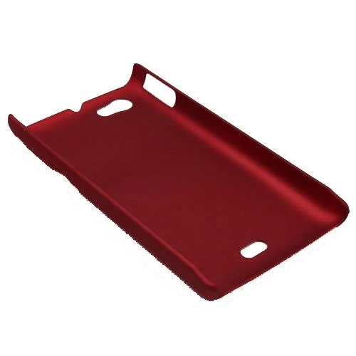 Xperia Miro ile Uyumlu Sert Kauçuk Kılıf Kırmızı - Resim 2