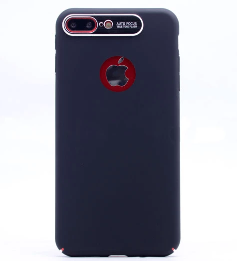 iPhone 7/8 Plus ile Uyumlu S-Line Cover Rubber Sert Kılıf Siyah