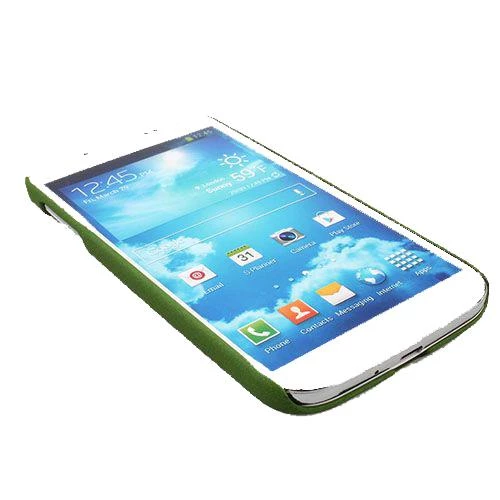 Galaxy S4 i9500 ile Uyumlu Kumlu Sert Kauçuk Kılıf Yeşil - 2
