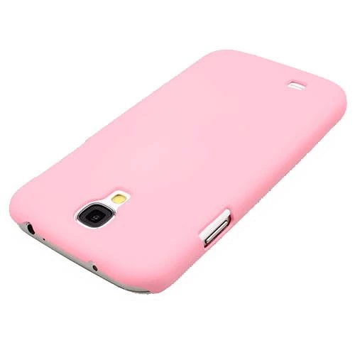 Galaxy S4 i9500 ile Uyumlu Sert Kauçuk Kılıf Pembe Renk ürün görseli