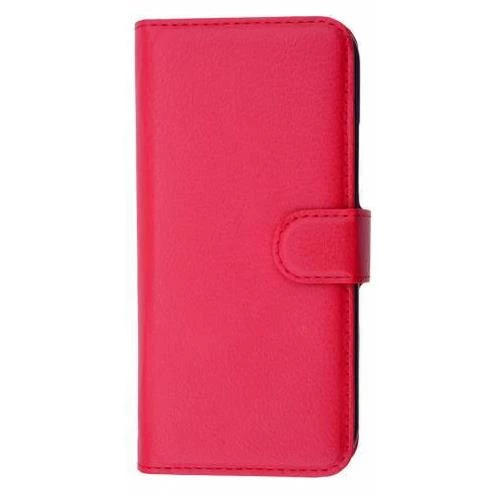 One M8 Mini ile Uyumlu Yan Model Kartlıklı Cüzdanlı Kılıf Kırmızı - 1