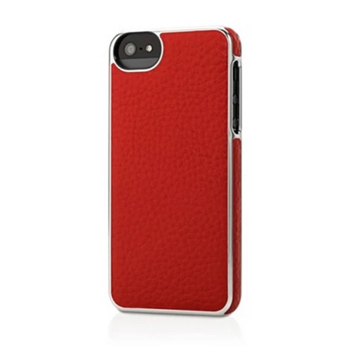 Adopted iPhone SE/5S/5 ile Uyumlu Deri Wrap Kılıf Kırmızı APH11156 - 1