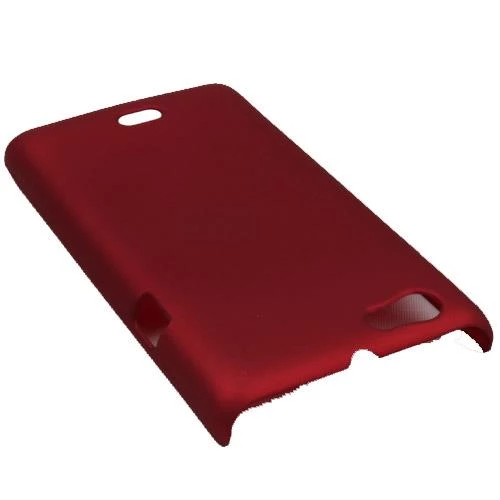 Xperia Miro ile Uyumlu Sert Kauçuk Kılıf Kırmızı ürün görseli