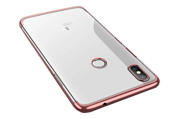 Zore Mi 8 ile Uyumlu Glitter Silikon Kılıf Rose Gold - 1