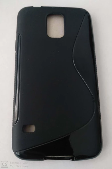 Galaxy S5 G900 ile Uyumlu S Desenli Silikon Kılıf Siyah ürün görseli