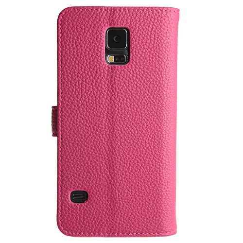 Galaxy S5 G900 ile Uyumlu Textured Walled Kapaklı Kılıf Pembe Renk - 3