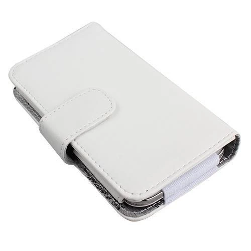 Xperia Z ile Uyumlu Yan ile Uyumlu Kapaklı Cüzdanlı Kart Bölmeli Deri Kılıf Beyaz Renk - Resim 2