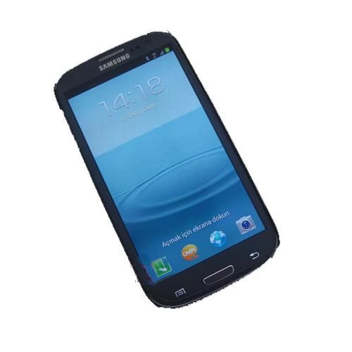 Galaxy S3 i9300 ile Uyumlu Sert Kauçuk Kılıf (Parlak) Siyah Renk - Resim 3