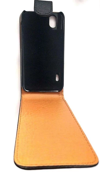 Optimus Black P970 ile Uyumlu Kapaklı Deri Kılıf Siyah - 3