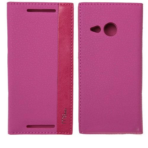 One M8 Mini ile Uyumlu Magnum Serisi Yan Model Kapaklı Kılıf Pembe ürün görseli