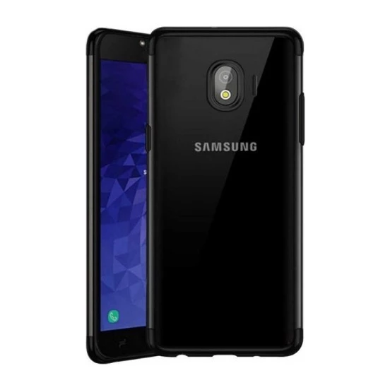 Zore Galaxy J4 2018 ile Uyumlu Glitter Silikon Kılıf Siyah ürün görseli