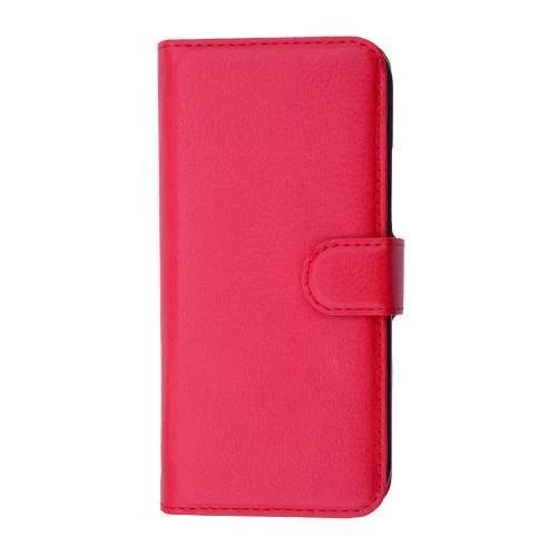 One M8 Mini ile Uyumlu Yan Model Kartlıklı Cüzdanlı Kılıf Kırmızı - 2