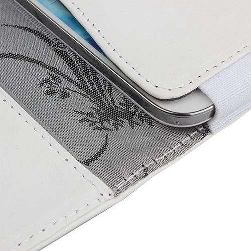 Xperia Z ile Uyumlu Yan ile Uyumlu Kapaklı Cüzdanlı Kart Bölmeli Deri Kılıf Beyaz Renk - Resim 4