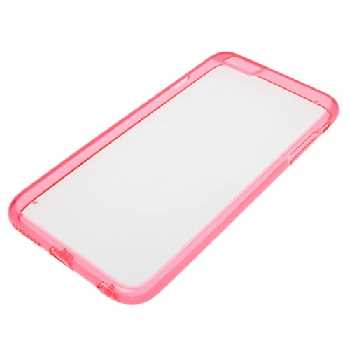 iPhone 6S Plus/6 Plus ile Uyumlu Kılıf Silikon Lims Şeffaf Pembe - 1