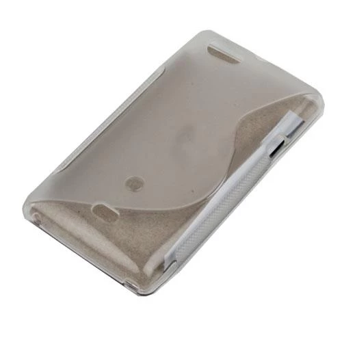 Xperia Miro ile Uyumlu Şeffaf Silikon Kılıf Beyaz Renk - 1