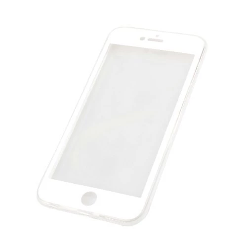 iPhone 7 Plus ile Uyumlu Kılıf 360 Full Kaplama Silikon Beyaz - 1