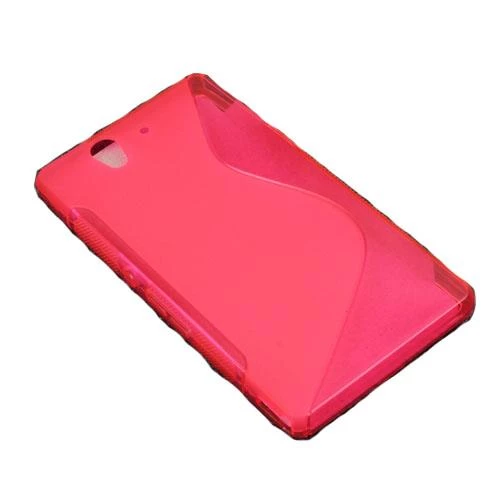 Xperia Z ile Uyumlu S Desenli Silikon Kılıf Pembe - 3