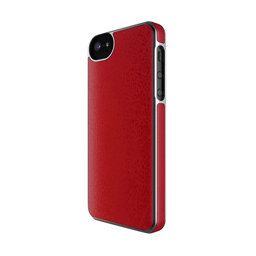 Adopted iPhone SE/5S/5 ile Uyumlu Deri Wrap Kılıf Kırmızı APH11156 - 2