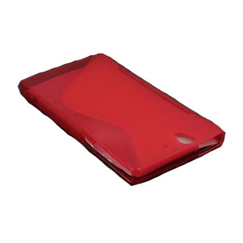 Xperia Z ile Uyumlu S Desenli Silikon Kılıf Kırmızı ürün görseli
