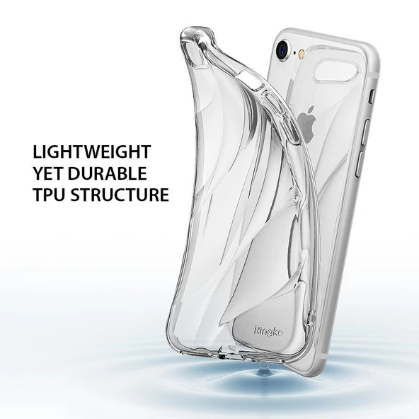 Ringke Flow iPhone 7/8 ile Uyumlu KIlıf Crystal Clear 3D Dalga Efekti Hafif Esnek Şeffaf Transparan - Resim 4