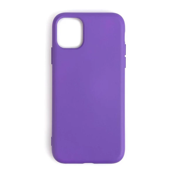 iPhone 11 ile Uyumlu Cappy Silikon Kılıf Mor - 1