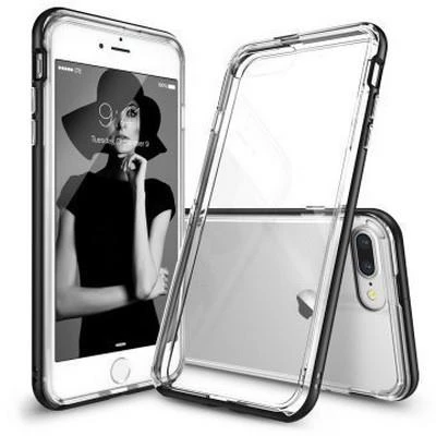 Ringke Frame İphone 7 Plus ile Uyumlu Çerçeveli Bumper Kılıf Sf Black - 1