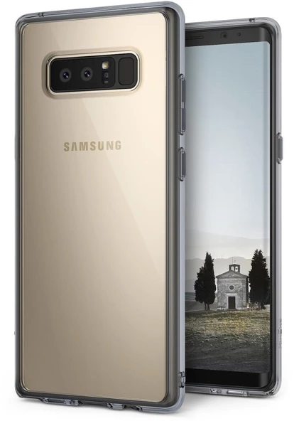 Ringke Fusion Galaxy Note 8 ile Uyumlu KIlıf Smoke Black - 1