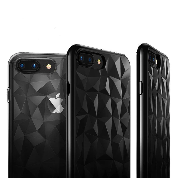 Ringke Air Prism 3D Elmas Yansıması iPhone 7 ile Uyumlu KIlıf Ink Black - 3