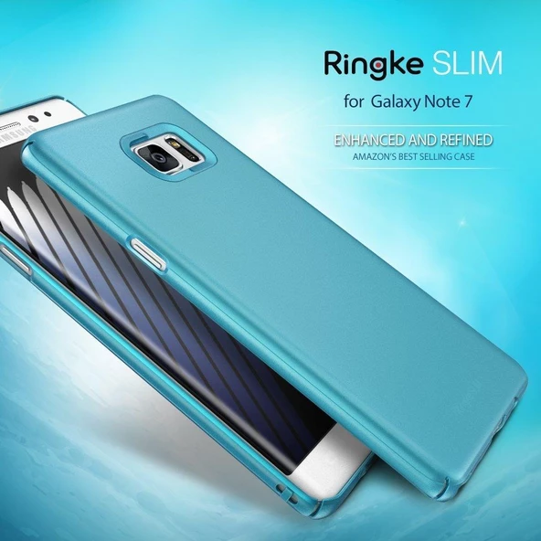 Ringke Slim Galaxy Note 7 FE ile Uyumlu Kılıf Ocean Blue - Resim 2