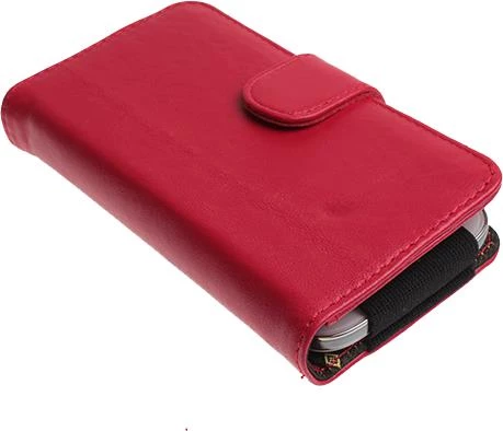 Xperia T LT30p ile Uyumlu Yan Kapaklı Cüzdanlı Kart Bölmeli Deri Kılıf Kırmızı Renk - 3