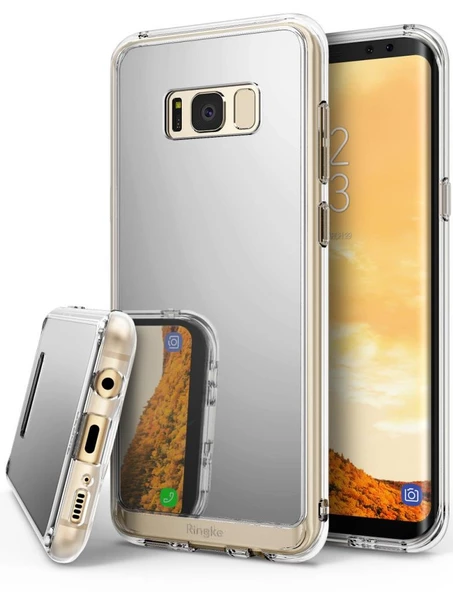Ringke Mirror Fusion Galaxy S8 ile Uyumlu Aynalı Kılıf Silver - 1