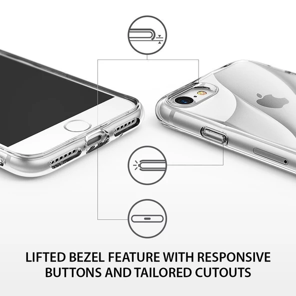Ringke Flow iPhone 7/8 ile Uyumlu KIlıf Crystal Clear 3D Dalga Efekti Hafif Esnek Şeffaf Transparan - Resim 2