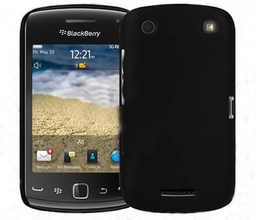 BlackBerry 9380 Curve ile Uyumlu Sert Kauçuk Kılıf Siyah Renk - 1