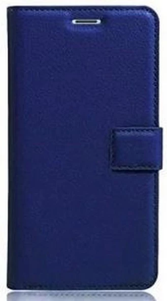 iPhone 11 Pro ile Uyumlu Kılıf Yan Model Kartlıklı Cüzdanlı Lacivert