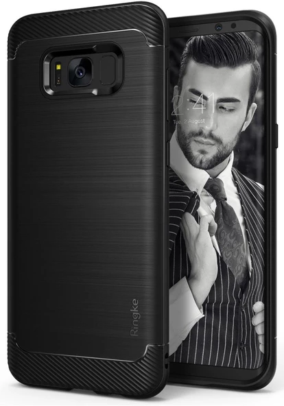 Ringke Onyx Galaxy S8 Plus ile Uyumlu Kılıf Black