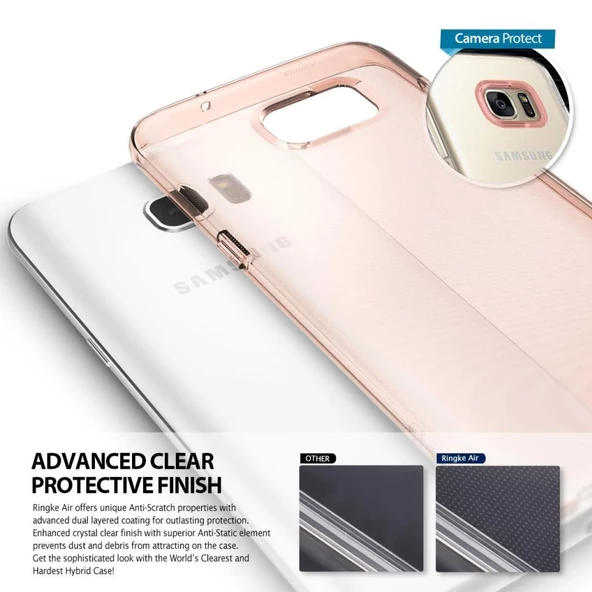 Ringke Air Galaxy S7 Edge ile Uyumlu Kılıf Rose Gold - 3