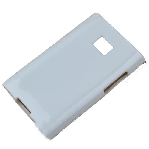 Optimus L3 ile Uyumlu Parlak Silikon Kılıf Beyaz - 1