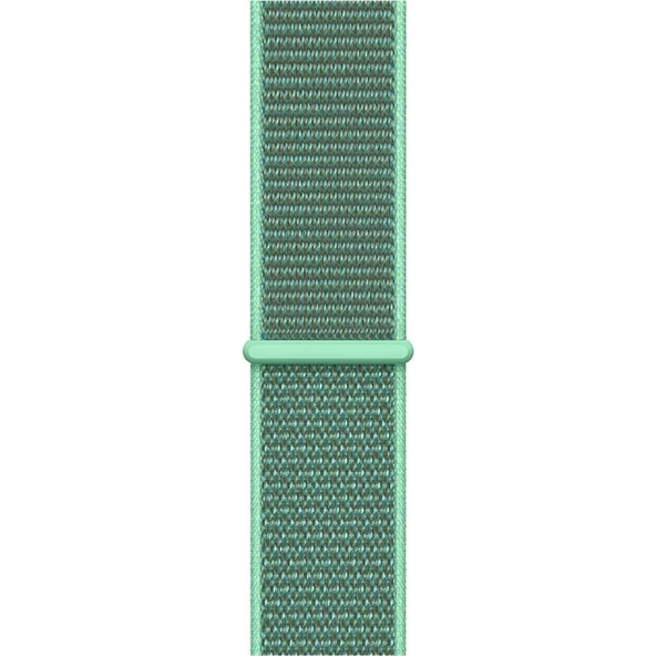 Apple Watch ile Uyumlu 38-40 Kumaş Kayış Su Yeşili - 2