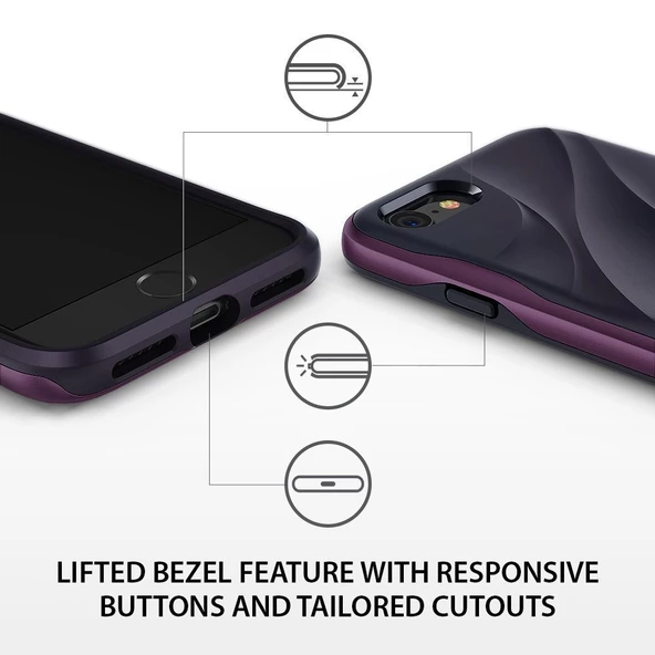 Ringke Wave iPhone 7 ile Uyumlu KIlıf Metallic Purple - 2