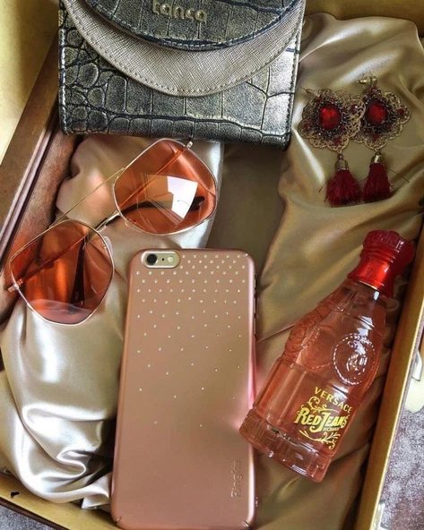 Ringke Noble Slim iPhone 6s/ 6 ile Uyumlu Taşlı Kılıf 4 Tarafı Saran Tam Koruma Rose Gold - Resim 2