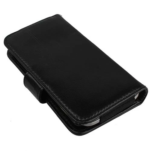 Xperia T LT30p ile Uyumlu Yan Kapaklı Cüzdanlı Kart Bölmeli Deri Kılıf Siyah Renk - 3