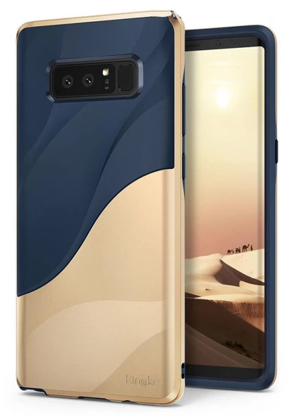 Ringke Wave Galaxy Note 8 ile Uyumlu KIlıf Marina Gold - 1