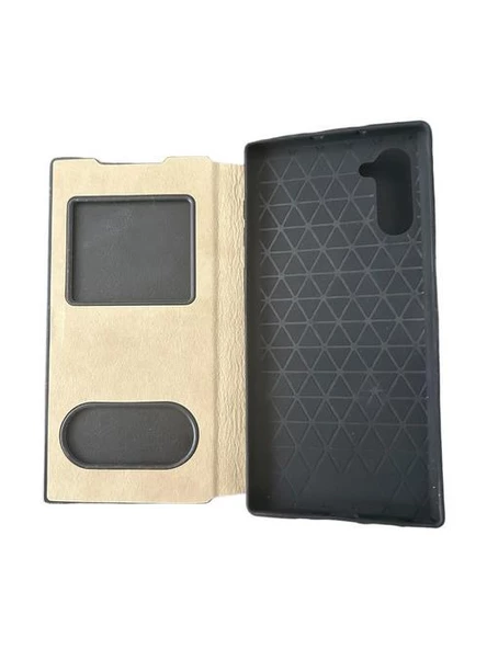 Galaxy Note 10 ile Uyumlu Premium Kapaklı Kılıf Mor - Resim 3