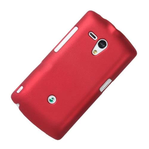 Xperia Neo L ile Uyumlu Sert Kauçuk Kılıf Kırmızı Renk - 1