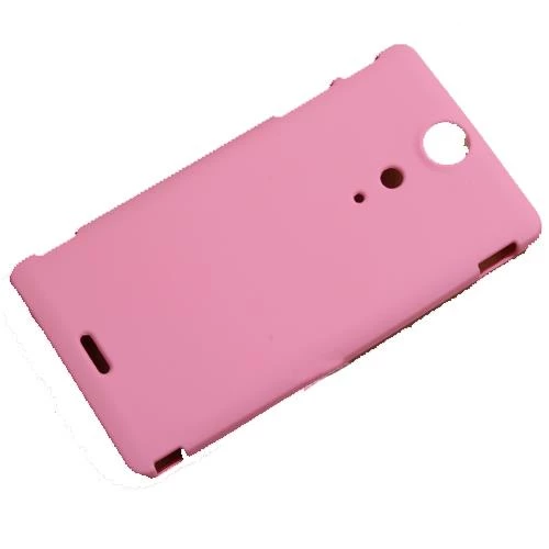 Xperia TX LT29i ile Uyumlu Sert Kauçuk Kılıf Pembe - 3