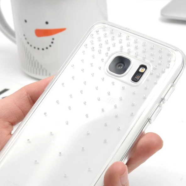 Ringke Noble Fusion Galaxy S7 ile Uyumlu Taşlı Kılıf Extra Darbe Emici Wedding Clear - 4