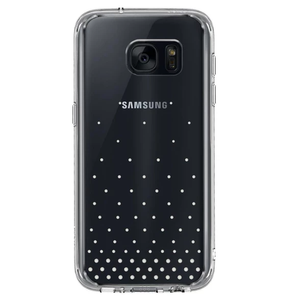 Ringke Noble Fusion Galaxy S7 ile Uyumlu Taşlı Kılıf Extra Darbe Emici Wedding Clear