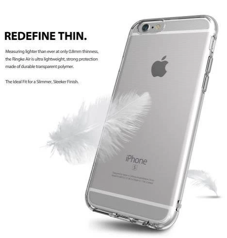 Ringke Air iPhone 6s Plus/ 6 Plus ile Uyumlu KIlıf Smoke Black - Resim 6