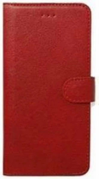 Galaxy A51 ile Uyumlu Kılıf Yan Model Kartlıklı Cüzdanlı Kırmızı ürün görseli