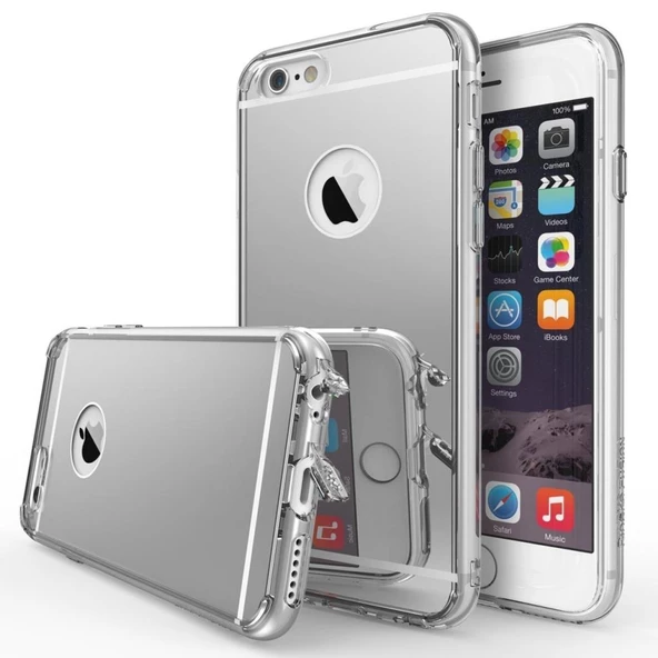 Ringke Mirror Fusion iPhone 6s Plus/ 6 Plus ile Uyumlu Aynalı Kılıf Silver - 1